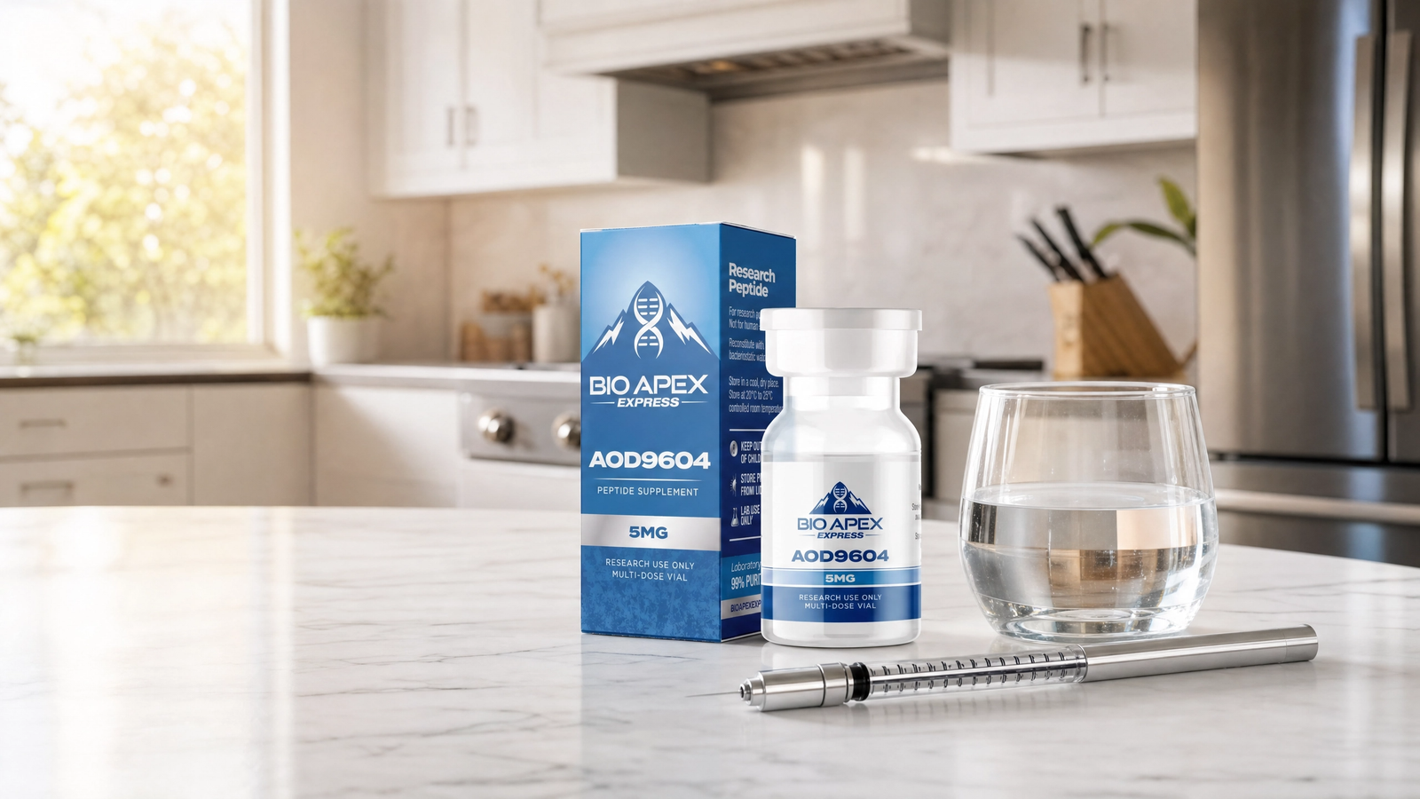 AOD 9604 lifestyle image on kitchen counter